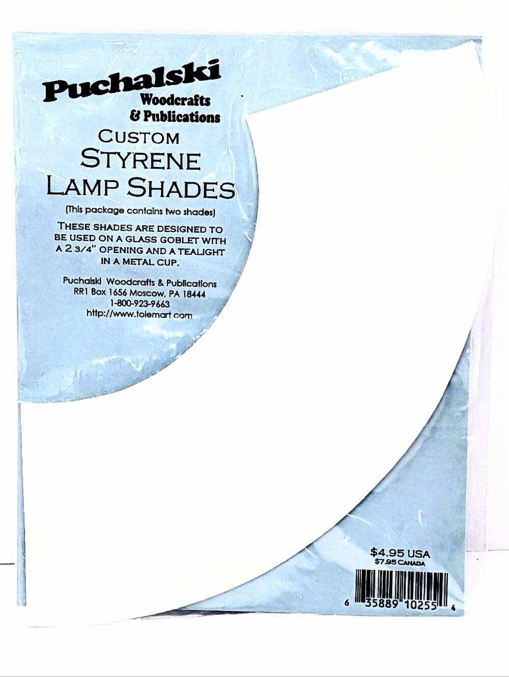 Puchalski Custom Styrene Lamp Shades Set of 2 Goblet Tealight Craft